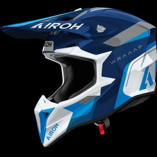 Casco Airoh Wraaap Conquer Azul gloss