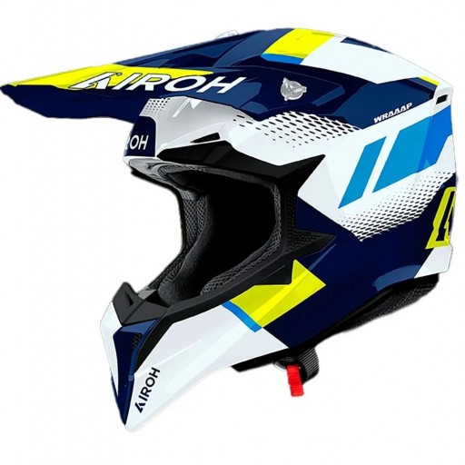 Casco Airoh Wraaap WRA V31 VISION Amarillo/Azul