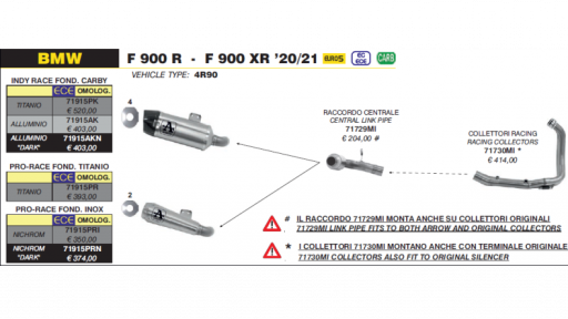 Conector Central Arrow BMW F900XR '20 [0]
