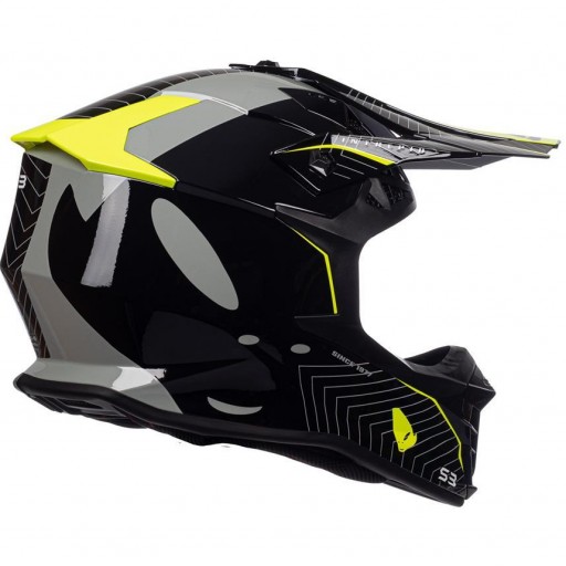 Casco Cross UFO Intrepid negro-fluor [1]