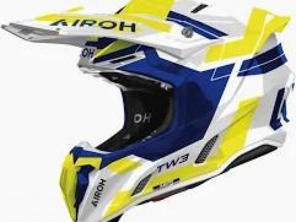 Casco Airoh Twist 3 Dinasty Blue/Yellow gloss