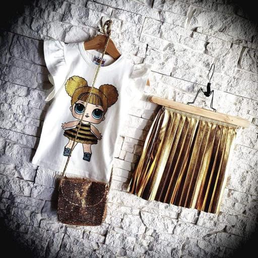 Conjunto de falda dorada Lol. [0]