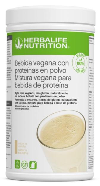 Bebida vegana con proteínas en polvo