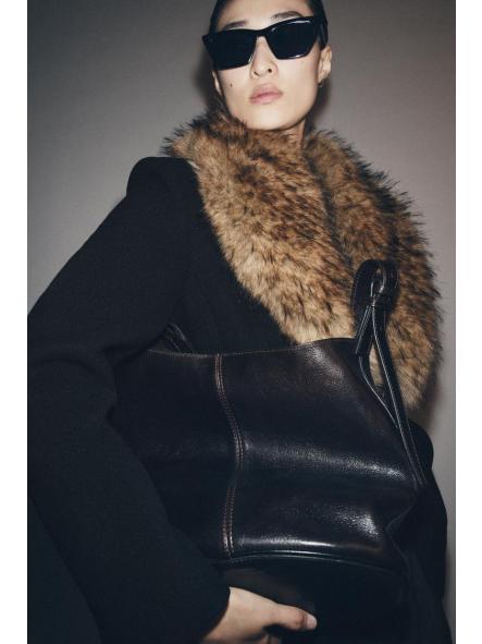 Abrigo Nordic Luxe | Abrigo largo de invierno con cuello efecto pelo [2]