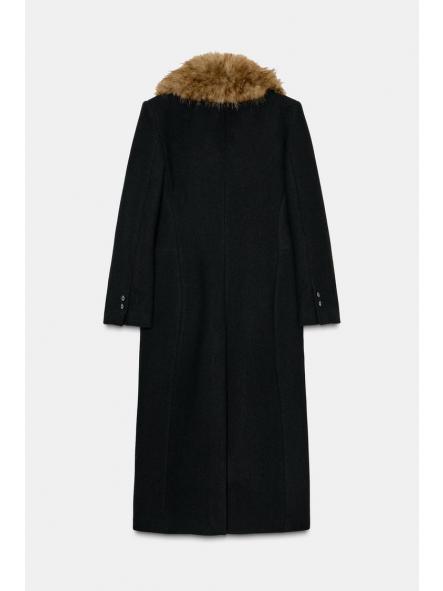 Abrigo Nordic Luxe | Abrigo largo de invierno con cuello efecto pelo [4]