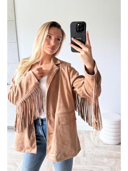Chaqueta Wild West | Americana de antelina con flecos largos
