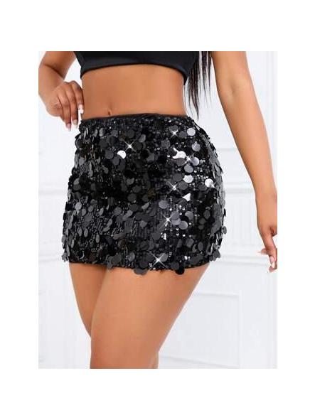 Falda Glow | Mini de lentejuelas gigantes efecto discoteca [1]