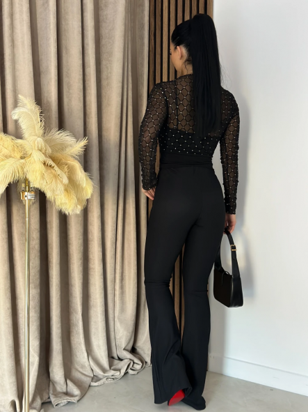 Top Crystal Net | Top negro mesh con brillantes [4]