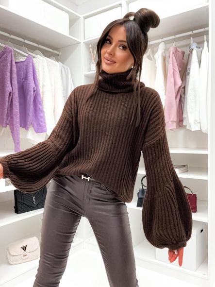 Jersey Cozy Roll | Jersey de punto canalé con cuello vuelto [0]