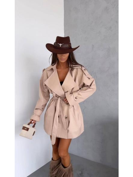 Trench Milano | Gabardina corta cruzada con cinturón [3]
