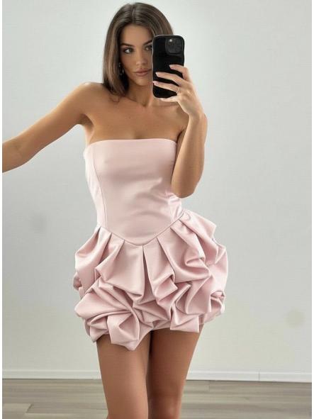 Vestido Drama | Vestido palabra de honor con falda globo [2]