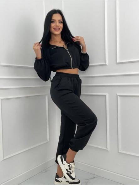 Conjunto Soft Street | Chándal cropped con cremallera y jogger [1]