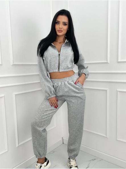 Conjunto Soft Street | Chándal cropped con cremallera y jogger