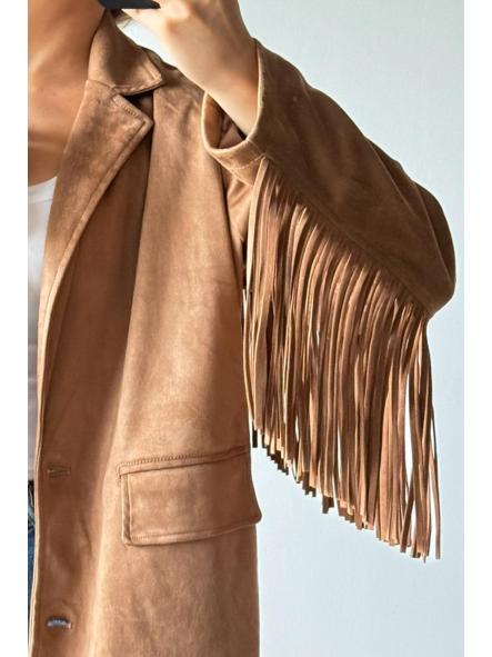 Chaqueta Wild West | Americana de antelina con flecos largos [2]