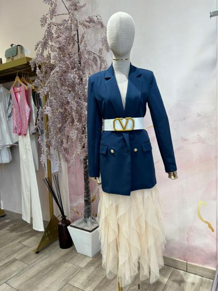 Falda Tull | Falda midi de tul con volantes en cascada [1]