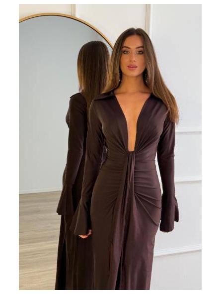 Vestido Amaia | Vestido largo escote nudo [3]