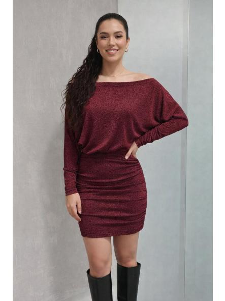 Vestido Lurex Burdeos