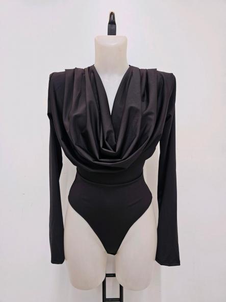 Body Cascada | Body drapeado de escote fluido [1]
