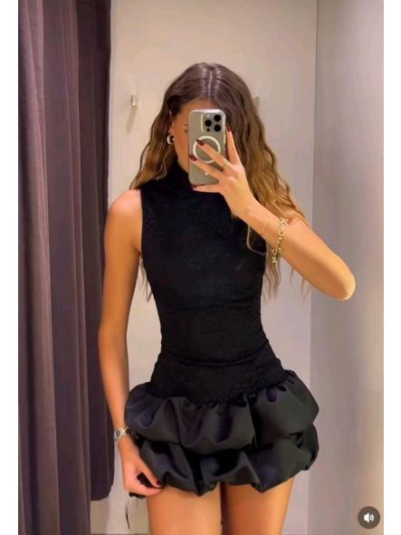 Vestido Praga | Vestido falda globo sin mangas [1]