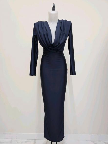 Vestido Valentina | Largo de fiesta con escote drapeado [1]