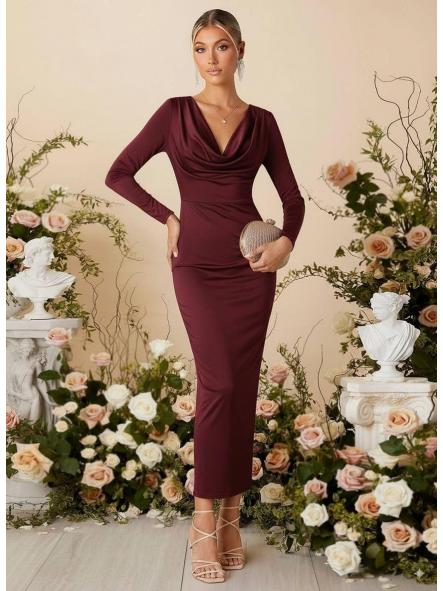 Vestido Valentina | Largo de fiesta con escote drapeado [2]