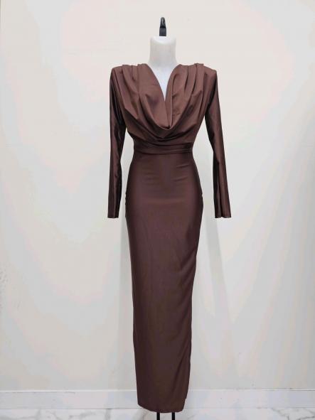 Vestido Valentina | Largo de fiesta con escote drapeado [6]