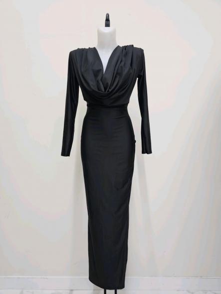 Vestido Valentina | Largo de fiesta con escote drapeado [4]