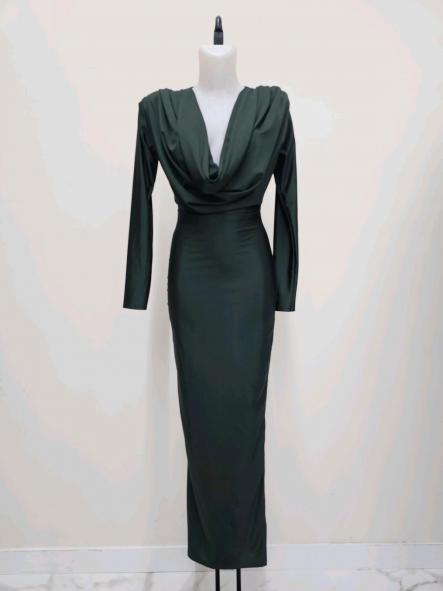 Vestido Valentina | Largo de fiesta con escote drapeado [5]