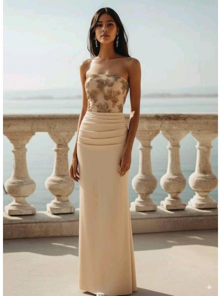 Vestido Belladonna | Vestido largo palabra de honor bordado [4]