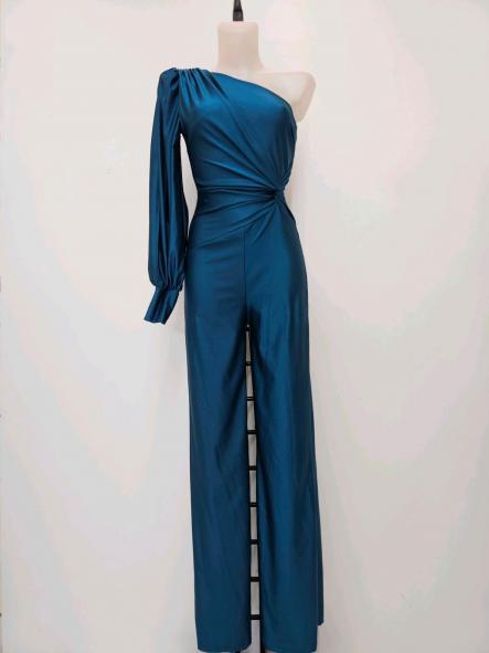 Mono Gala Asimétrico | Elegancia Satinada de Fiesta [1]