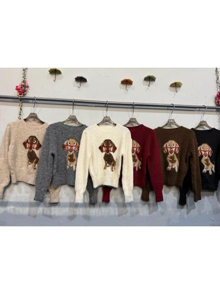 Jersey Doggy Chic | Jersey suave con dibujo de perrito y gafas [3]