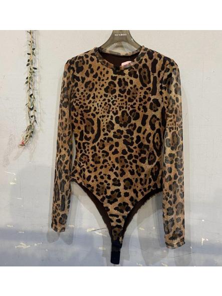 Body Savanna | Body de tul estampado animal print con forro [1]
