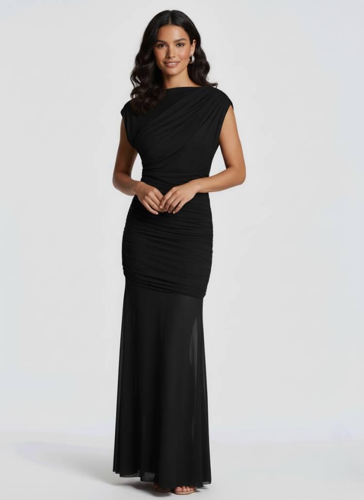 Conjunto Eclipse Duo | Conjunto drapeado con falda larga de tul