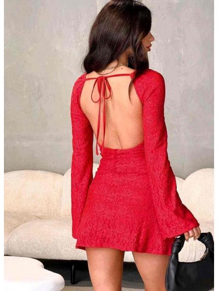 Vestido Noir Muse | Vestido corto de encaje con espalda abierta [4]