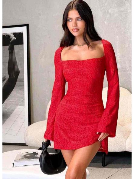 Vestido Noir Muse | Vestido corto de encaje con espalda abierta [3]