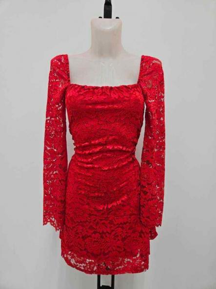 Vestido Noir Muse | Vestido corto de encaje con espalda abierta [5]