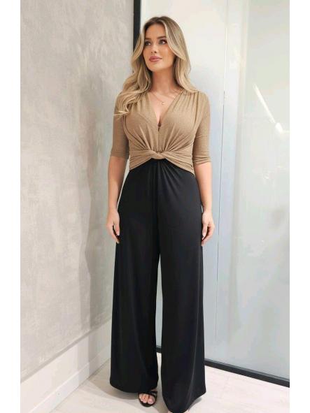 Mono Galaxy Twist | Mono largo con nudo frontal y escote profundo