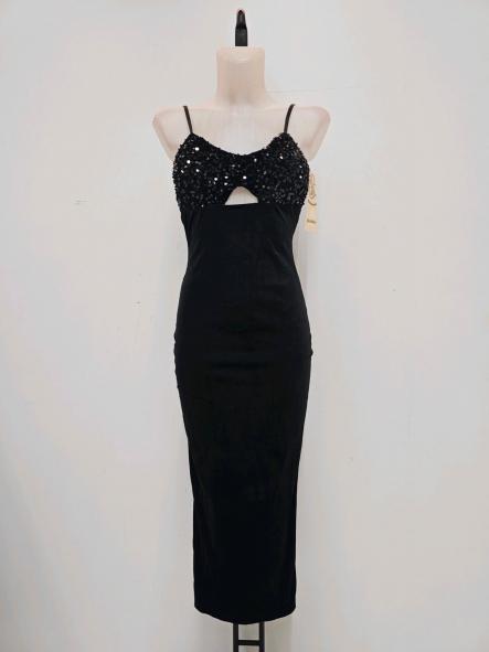 Vestido Golden Velvet | Vestido midi con lentejuelas y escote cut-out [5]