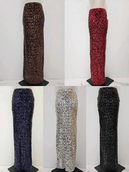 Falda Midnight Shine | Vestido palabra de honor / Falda larga de lentejuelas [7]