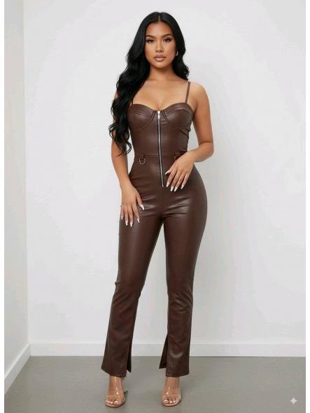 Mono Adriana | Efecto cuero con cremallera [4]