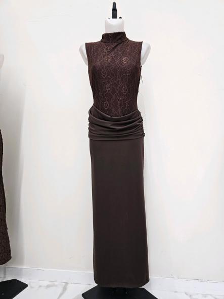 Vestido Largo Encaje Elegance | Vestido Largo Ajustado con Detalle de Encaje [4]