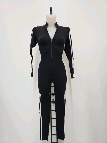 Mono Reductor Stripe | Mono canalé con rayas y cremallera [1]