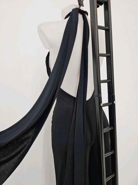 Mono Nocturne | Mono Largo Halter con Fruncido Lateral [5]