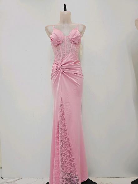 Vestido Eclipse Lace | Vestido largo satinado con encaje y abertura [4]