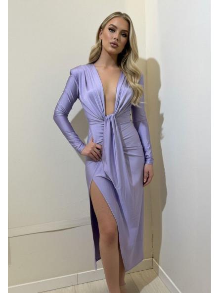 Vestido Leyre | Vestido largo con nudo frontal y abertura