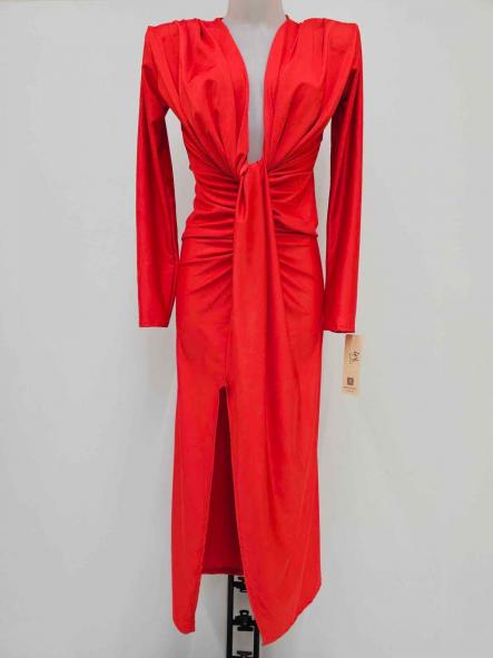 Vestido Leyre | Vestido largo con nudo frontal y abertura [5]