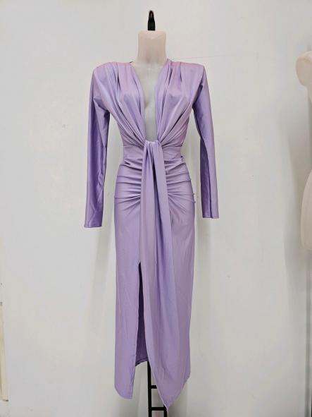 Vestido Leyre | Vestido largo con nudo frontal y abertura [1]