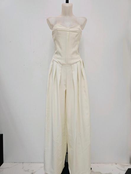 Mono Corsé Fluido | Mono largo palabra de honor con pierna ancha [1]