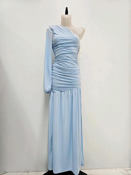 Vestido Hera | Vestido largo asimétrico fruncido con abertura [6]