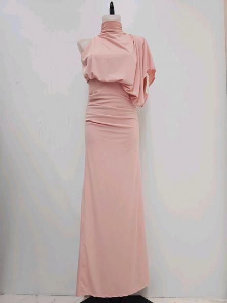 Vestido Nébula | Vestido largo asimétrico drapeado de invitada [3]